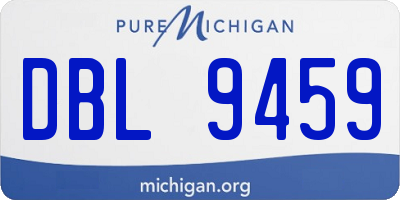 MI license plate DBL9459