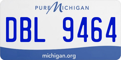 MI license plate DBL9464