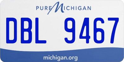 MI license plate DBL9467