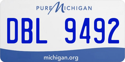 MI license plate DBL9492