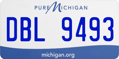 MI license plate DBL9493