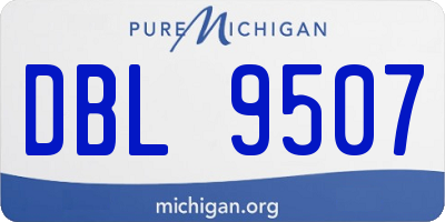 MI license plate DBL9507