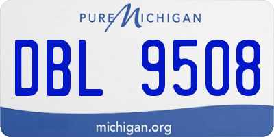 MI license plate DBL9508