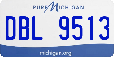MI license plate DBL9513