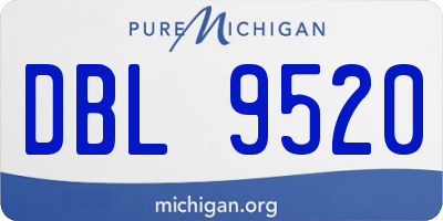 MI license plate DBL9520