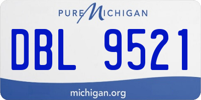 MI license plate DBL9521