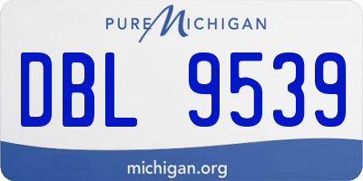MI license plate DBL9539