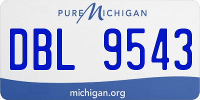 MI license plate DBL9543