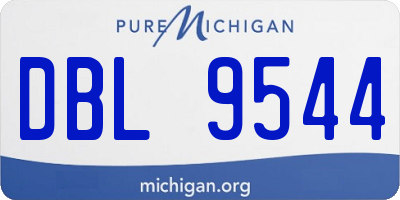 MI license plate DBL9544
