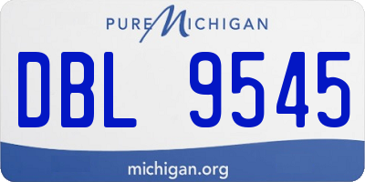 MI license plate DBL9545