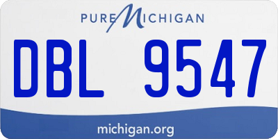 MI license plate DBL9547