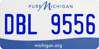 MI license plate DBL9556