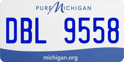 MI license plate DBL9558