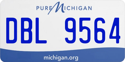 MI license plate DBL9564