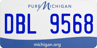 MI license plate DBL9568