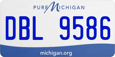 MI license plate DBL9586