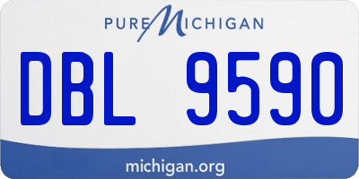 MI license plate DBL9590