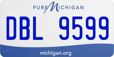 MI license plate DBL9599