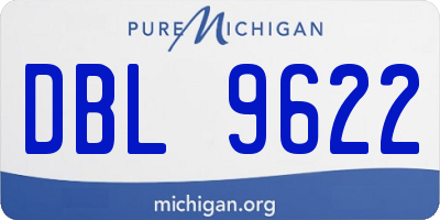 MI license plate DBL9622