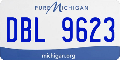 MI license plate DBL9623