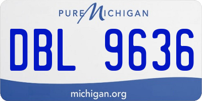 MI license plate DBL9636