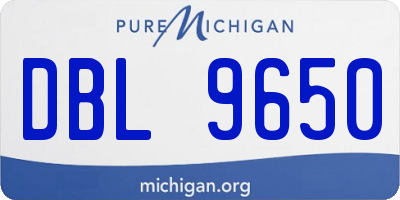 MI license plate DBL9650