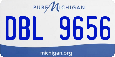 MI license plate DBL9656