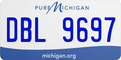 MI license plate DBL9697