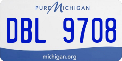 MI license plate DBL9708