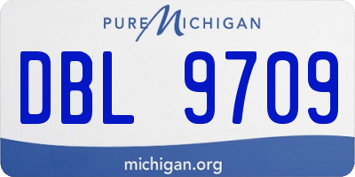 MI license plate DBL9709