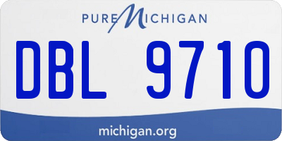MI license plate DBL9710