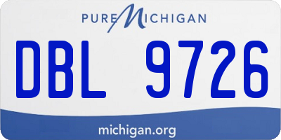 MI license plate DBL9726