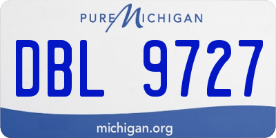 MI license plate DBL9727