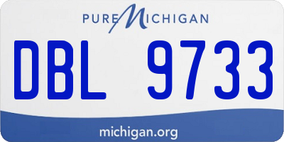 MI license plate DBL9733