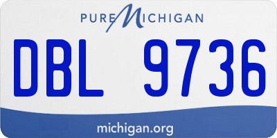 MI license plate DBL9736