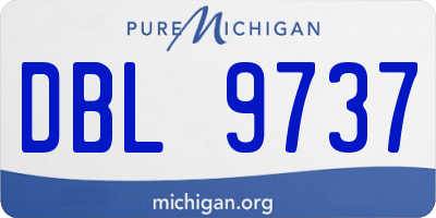 MI license plate DBL9737