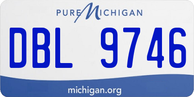 MI license plate DBL9746