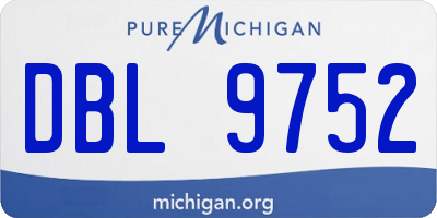 MI license plate DBL9752