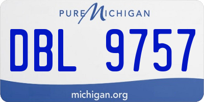 MI license plate DBL9757