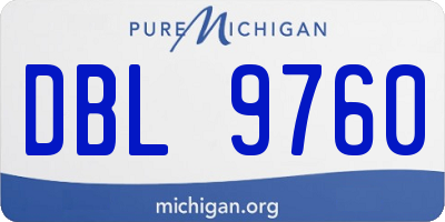 MI license plate DBL9760