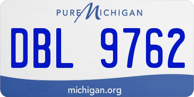 MI license plate DBL9762