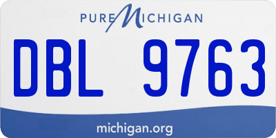 MI license plate DBL9763