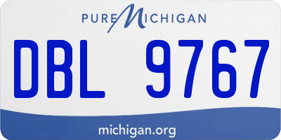 MI license plate DBL9767