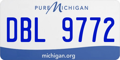 MI license plate DBL9772