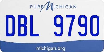 MI license plate DBL9790
