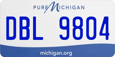 MI license plate DBL9804