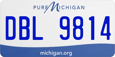 MI license plate DBL9814