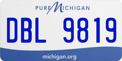MI license plate DBL9819