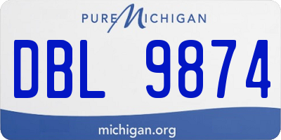 MI license plate DBL9874