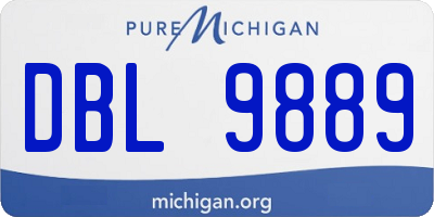 MI license plate DBL9889